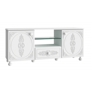 Тумба под ТВ Ассоль АС-13 белое дерево