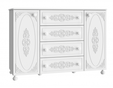 Тумба комбинированная Ассоль АС-19 белое дерево