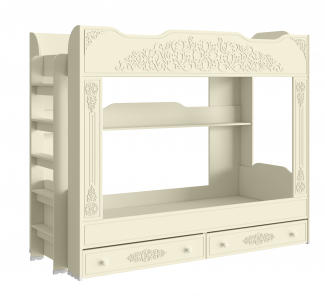 Кровать двухъярусная Ассоль плюс АС-25 (2000х900) ваниль