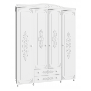 Шкаф четырехдверный Ассоль АС-28 белое дерево