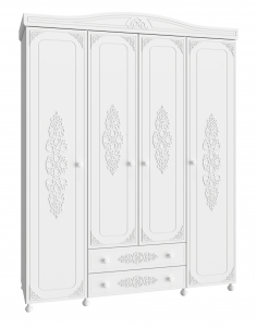 Шкаф четырехдверный Ассоль АС-28 белое дерево