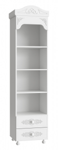 Шкаф-пенал открытый Ассоль АС-43 белое дерево