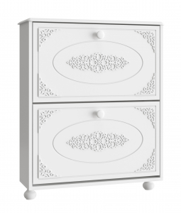 Тумба для обуви (обувница) Ассоль АС-45 белое дерево