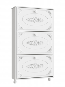 Тумба для обуви (обувница) Ассоль АС-46 белое дерево