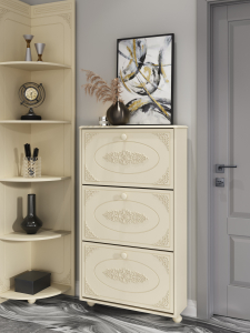 Тумба для обуви (обувница) Ассоль плюс АС-46 ваниль