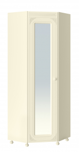 Шкаф угловой Ассоль плюс АС-52К с зеркалом (левый) ваниль