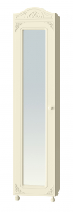 Шкаф Ассоль плюс АС-53К с зеркалом (левый с короной) ваниль