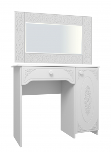Комплект туалетный стол с зеркалом ТСН-6-СО-40 белое дерево