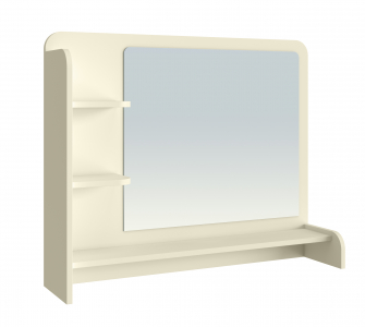 Полка с зеркалом ТН-2 ваниль