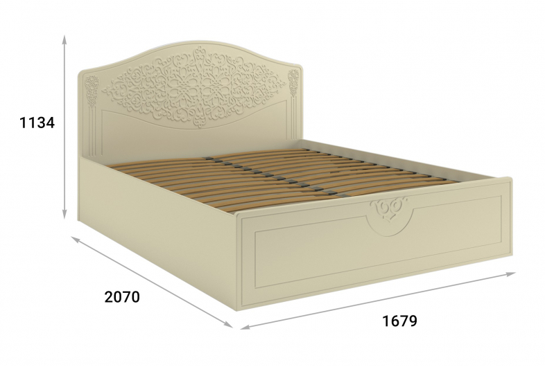 Кровать Ассоль плюс АС-30 (2000х1600) ваниль