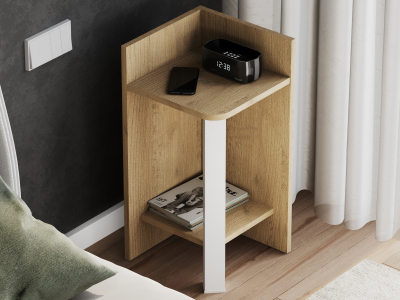 Этажерка Э-01 дуб крафт золотой/белый