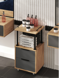 Тумба комбинированная К-32 дуб крафт золотой/графит