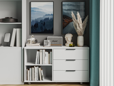 Тумба К-50 белый структурный/меренга