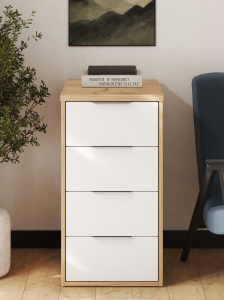 Тумба К-53 дуб крафт золотой/меренга