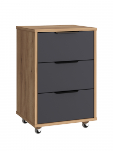 Тумба мобильная К-54 дуб крафт золотой/графит