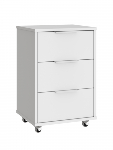 Тумба мобильная К-55 белый структурный/меренга