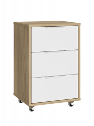 Тумба мобильная К-55 блэквуд ячменный/меренга