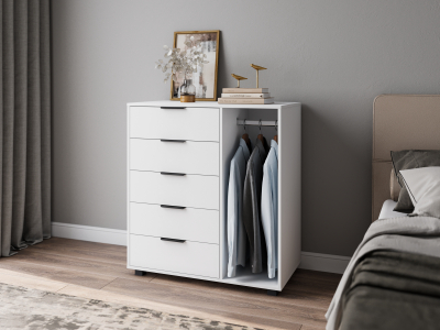 Шкаф комбинированный К-20 белый структурный/меренга