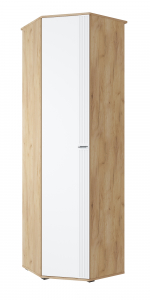 Шкаф угловой Эмилия ЭЛ-14К глухой дуб крафт золотой/меренга