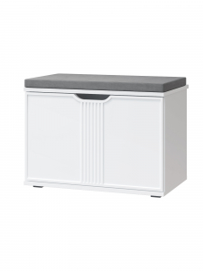 Тумба Эмилия ЭЛ-4К (с подушкой) белый структурный/меренга