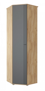 Шкаф угловой Эмилия ЭЛ-14К глухой дуб крафт золотой/графит