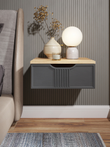 Тумба подвесная ЭЛ-23 дуб крафт золотой/графит