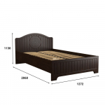 Кровать «Монблан» МБ-601К (2000х1200) венге/орех шоколадный