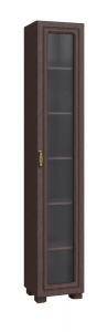 Шкаф-пенал со стеклом «Монблан» МБ-22К венге/орех шоколадный