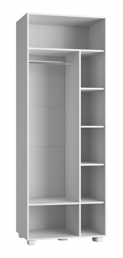 Шкаф с зеркалом «Монблан» МБ-26К белое дерево