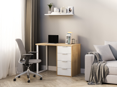 Стол С-414 блэквуд ячменный/меренга (1000х550)