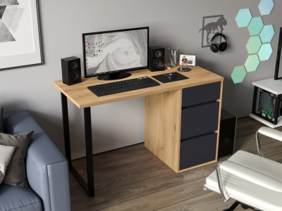 Стол С-401 дуб крафт золотой/графит