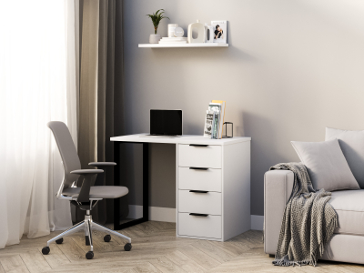 Стол С-404 белый структурный/меренга (1000х550)