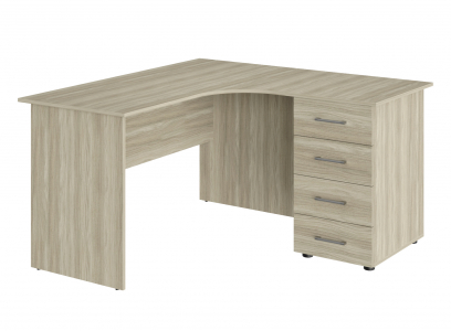 Комплект стол с тумбой ОФ-10+ОФ-20 блэквуд сатиновый