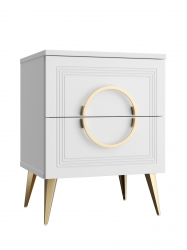 Тумба прикроватная Оливия ОЛ-03 белый бриллиант/бланж