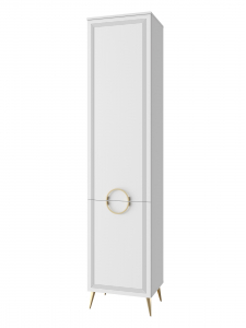 Шкаф-пенал Оливия ОЛ-12 левый белый бриллиант/бланж