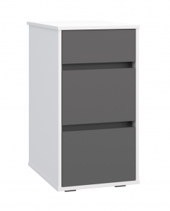 Тумба Оскар ОС-10 белый структурный/графит