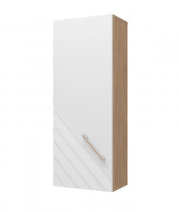 Шкаф навесной Милана МИЛ-2 дуб урбан янтарный/сатин белый