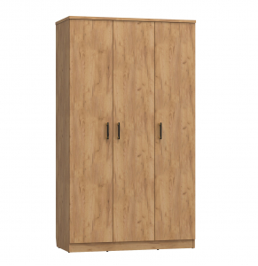 Шкаф трехдверный для одежды Виктория ВИ-9 дуб крафт золотой