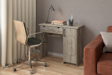 Туалетный столик ДримСтар ДС-2 дуб эвок/дуб сонома темный