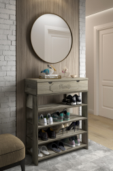 Тумба для обуви ДримСтар ДС-20 (800) дуб эвок/дуб сонома темный