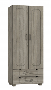 Шкаф для одежды ДримСтар ДС-60К дуб эвок/дуб сонома темный