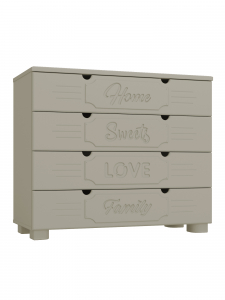 Комод ДримСтар ДС-12 глиняный серый/риолит