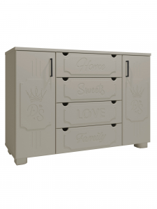 Комод ДримСтар ДС-13 глиняный серый/риолит