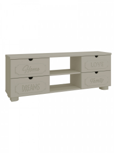 Тумба для ТВ ДримСтар ДС-15 глиняный серый/риолит