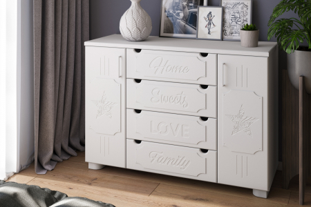 Комод ДримСтар ДС-17 белое дерево