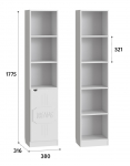 Комплект мебели для маникюрного кабинета ДримСтар ДС-012 белое дерево