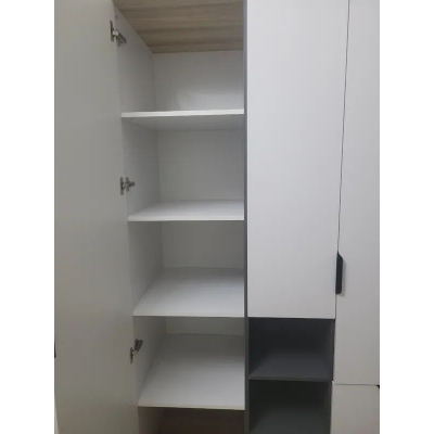 Шкаф комбинированный Скайлайт СЛ-3К блэквуд ячменный/графит/белый/меренга