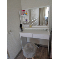 Туалетный столик с зеркалом Ассоль Лайт ТСН-2 белое дерево