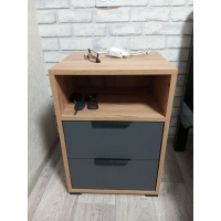 Тумба прикроватная Оптима ОП-07 дуб крафт золотой/графит