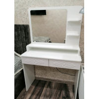 Туалетный столик с зеркалом Ассоль Лайт ТСН-3 белое дерево